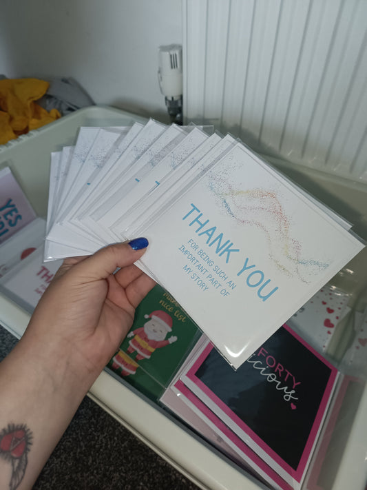 SALE - Teacher Card | Thank You For Being Such An Important Part Of My Story | Confetti Thank You Card