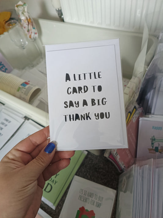 SALE - Thank You Card | A Little Card To Say A Big Thank You | Appreciation Card