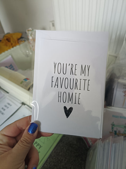 SALE - Valentines Card | Anniversary Card | Friends Card | Your My Favourite Homie