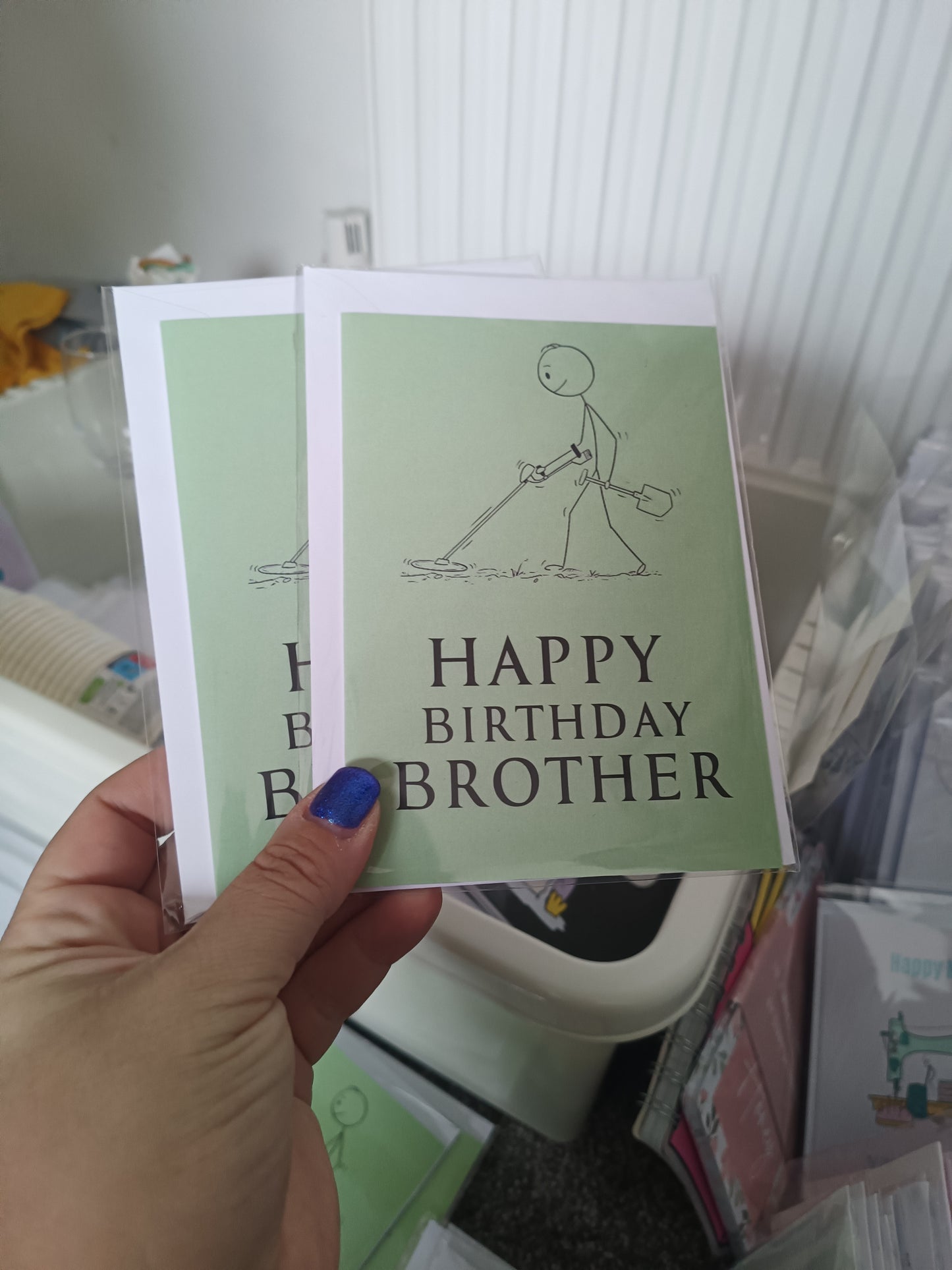 SALE - Birthday Day Card | Metal Detecting Card | Happy Birthday Brother Card