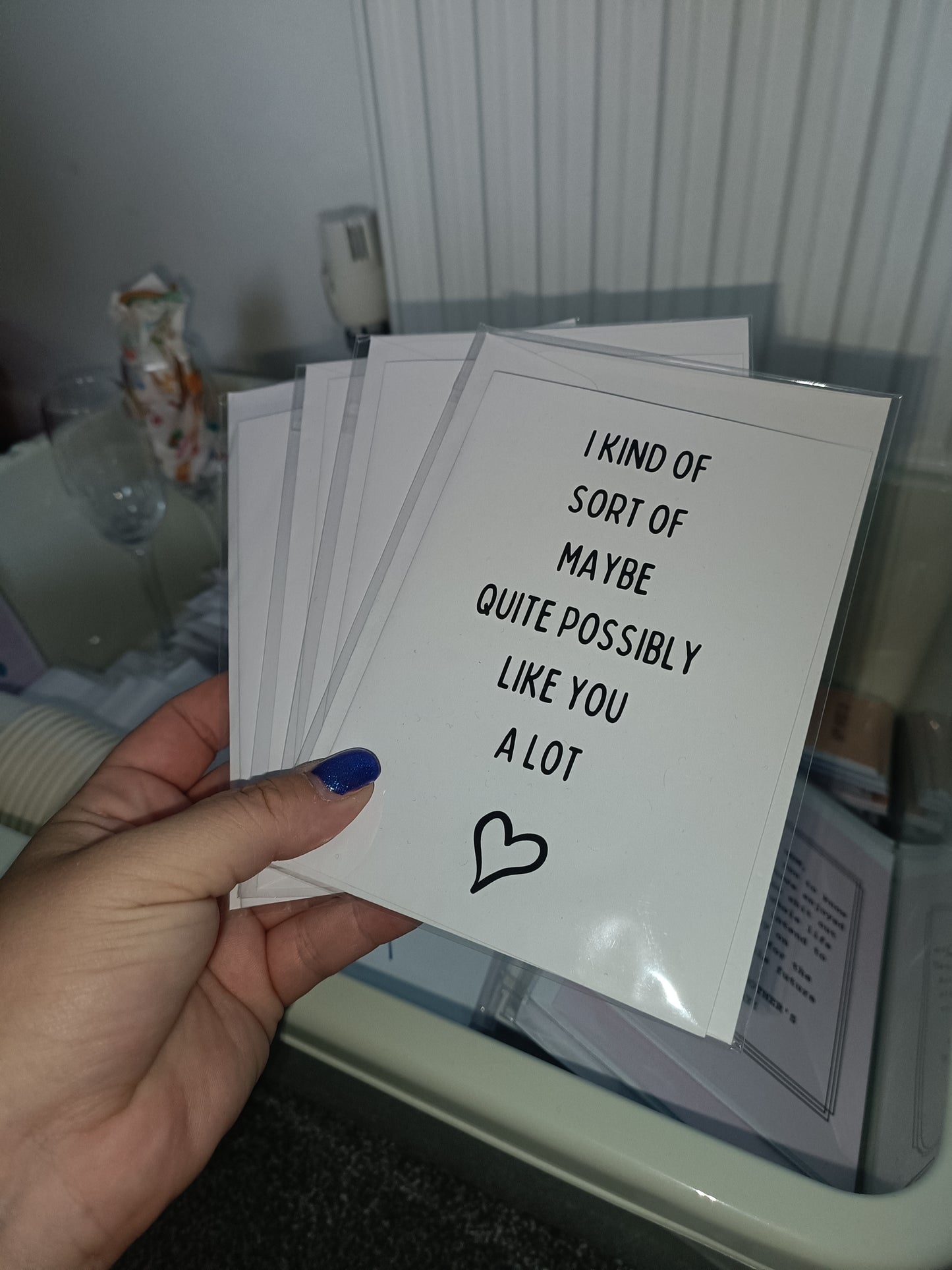 Valentines Card | Anniversary Card | I Kind Of Sort Of Maybe Quite Possibly Like You A Lot | Couples Card