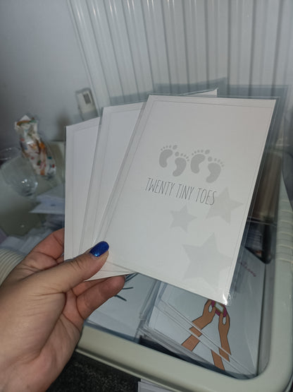 New Baby Card | Twenty Tiny Toes | Twin Baby Card
