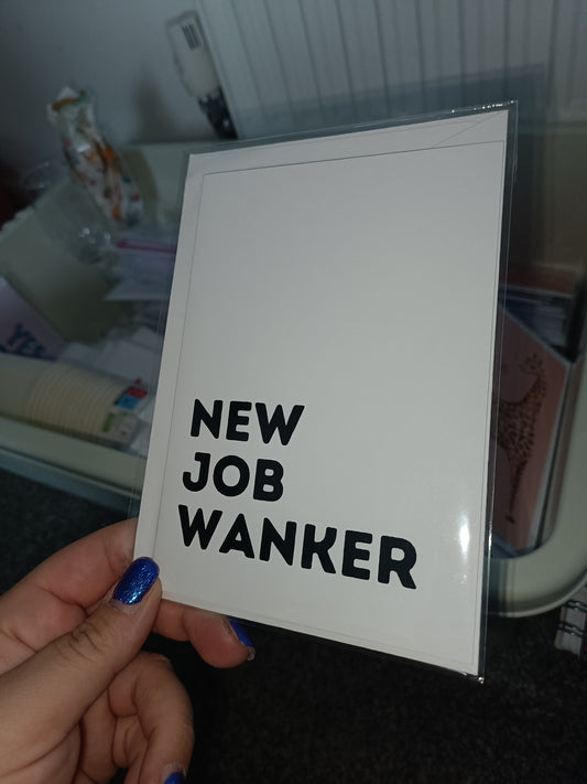 SALE - Work Colleague Card | New Job Wanker Card | Funny Card