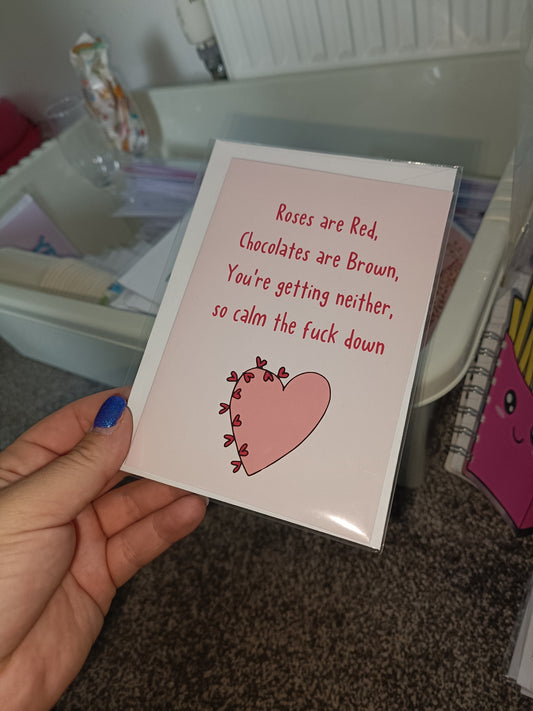 SALE - Valentines Card | Roses Are Red Card |