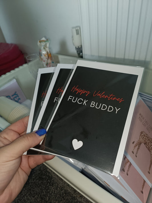 SALE - Valentines Card | Happy Valentine's Day Fuck Buddy | Funny Card | Rude Card