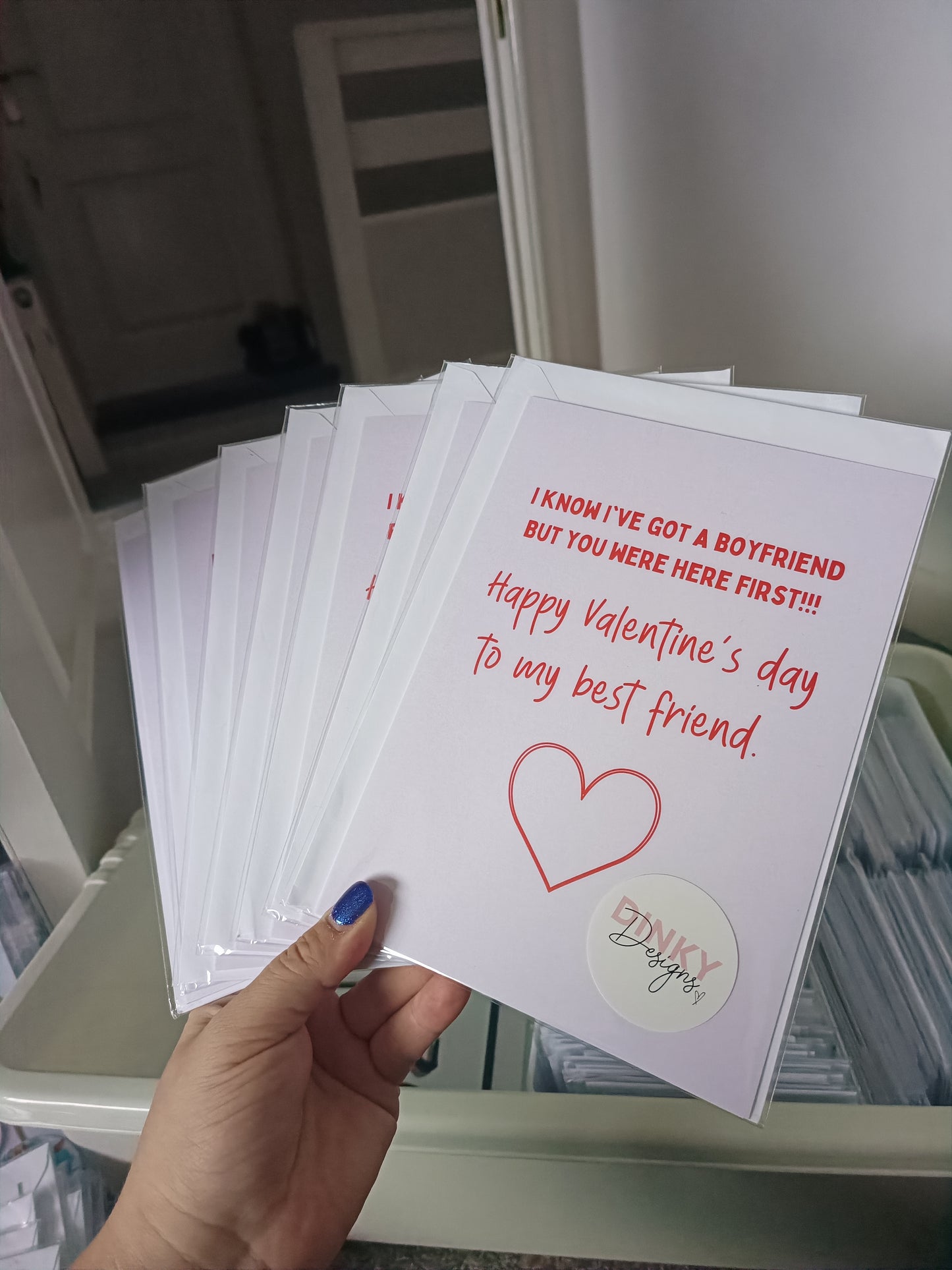 Valentines Card | I Know I've Got A Boyfriend, But You Were Here First, Happy Valentine's To My Best Friend | Galentines Day Card