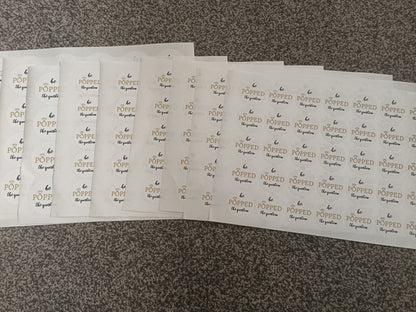 Engagement Stickers | Various Sizes | He Popped The Question | Engagement Party