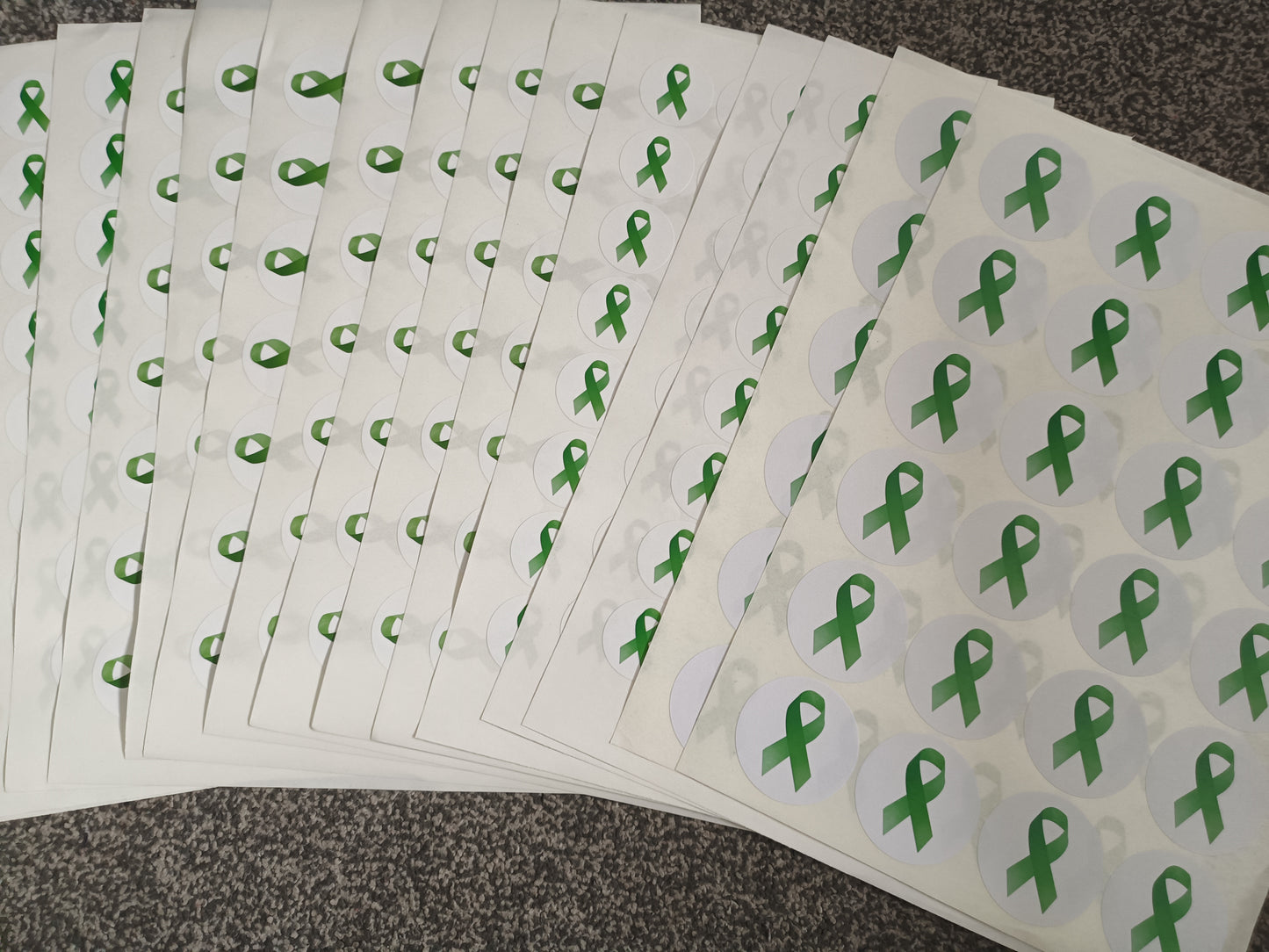Mental Health Ribbon Stickers | Various Sizes | Sticker Sheets
