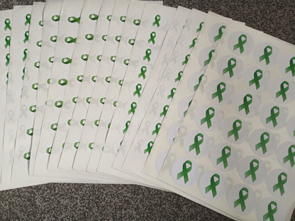 Mental Health Ribbon Stickers | Various Sizes | Sticker Sheets