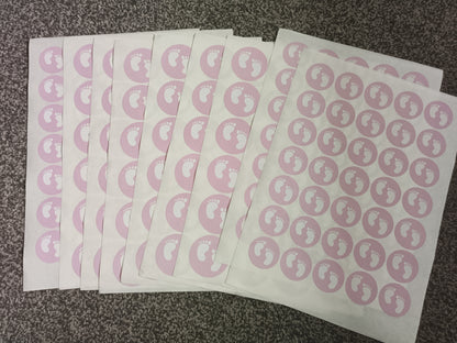 Pink Baby Footprint Stickers | Various Sizes | Baby Shower Party Stickers | Baby Shower Stickers