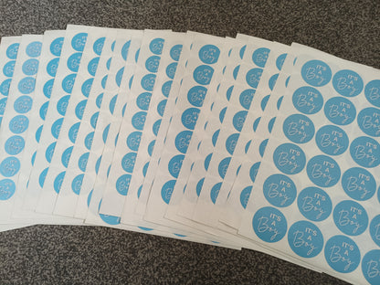 It's A Boy Stickers | Various Sizes | Baby Shower Party Stickers | Baby Boy Stickers