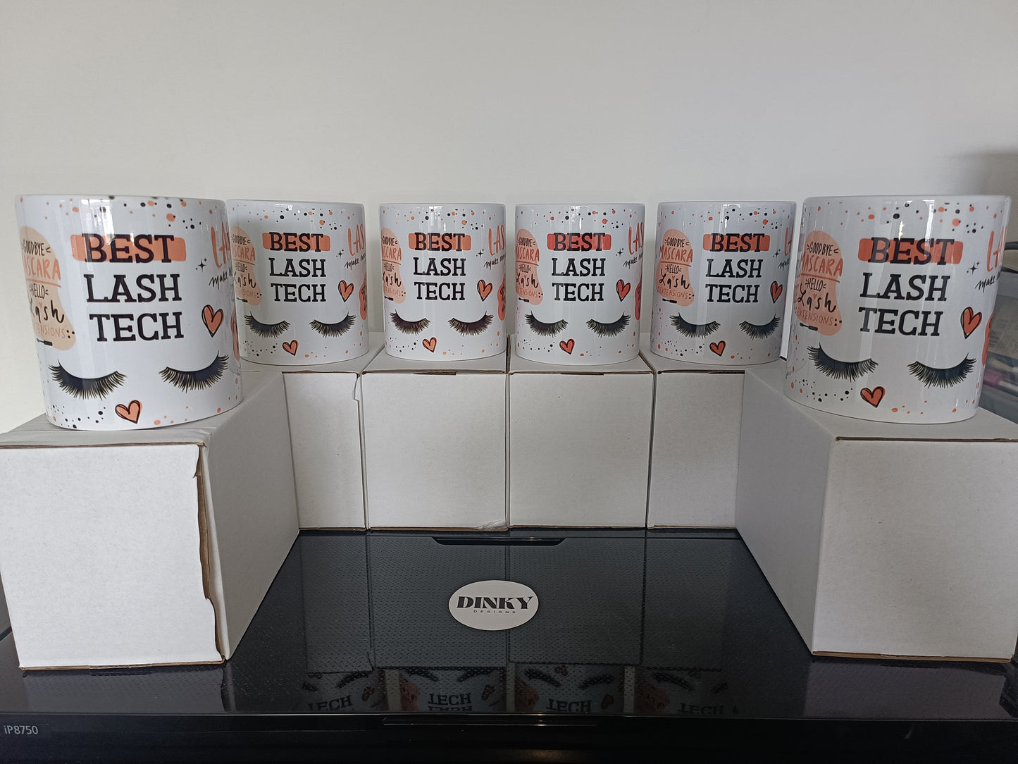 SALE - Orange/Peach Best Lash Tech Mug | Eyelash Quote Mug | Gift Idea