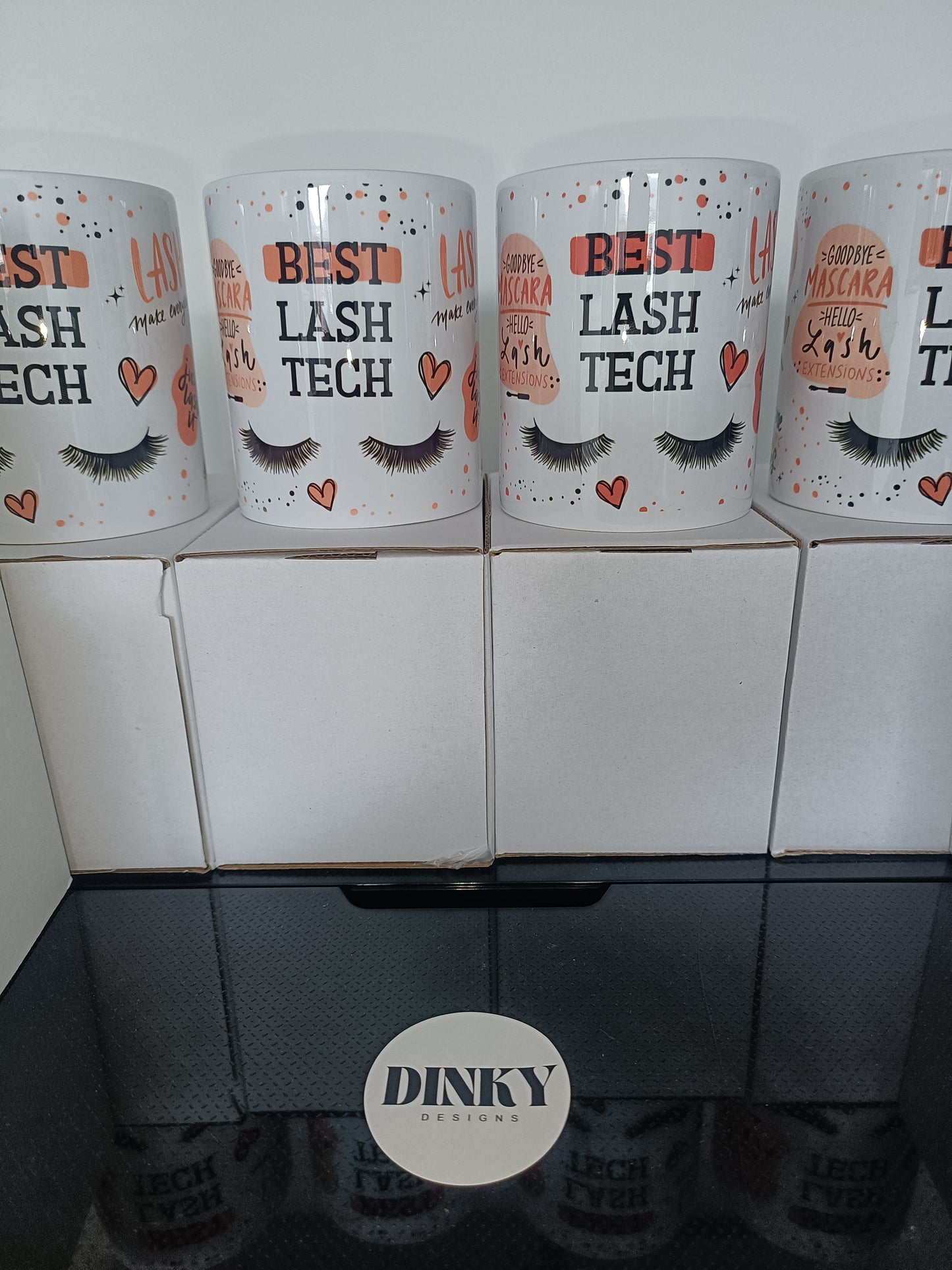 SALE - Orange/Peach Best Lash Tech Mug | Eyelash Quote Mug | Gift Idea