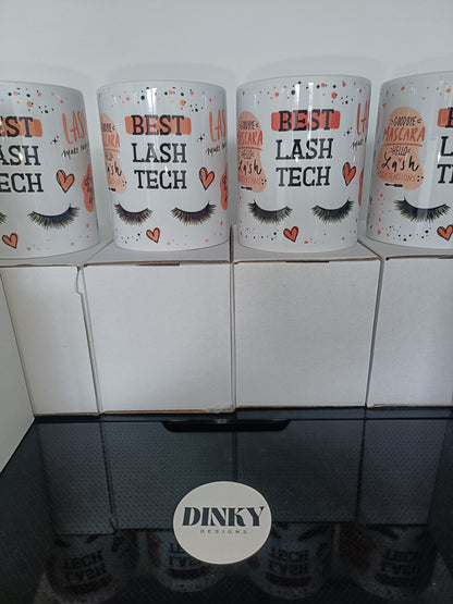 SALE - Orange/Peach Best Lash Tech Mug | Eyelash Quote Mug | Gift Idea