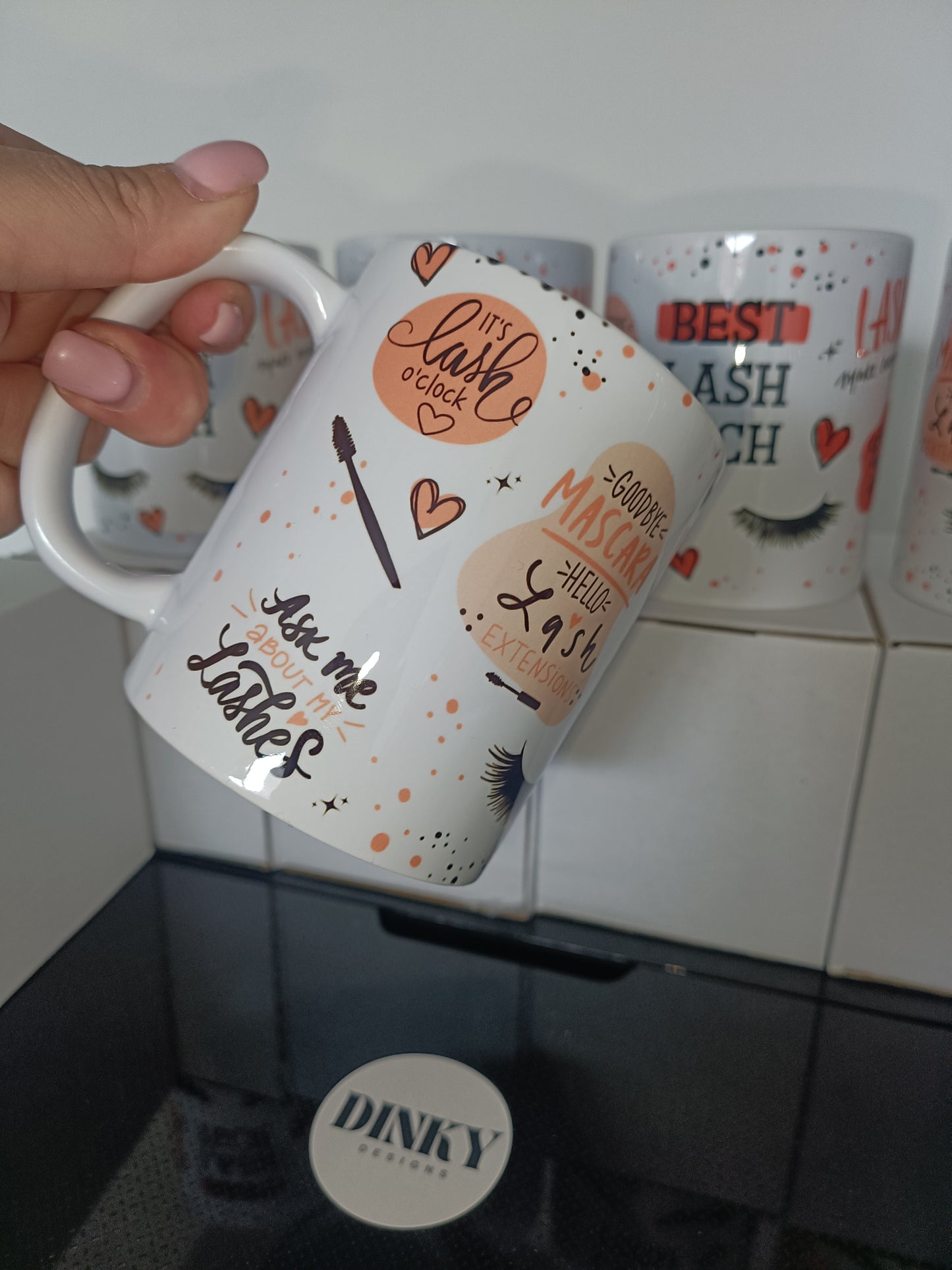 SALE - Orange/Peach Best Lash Tech Mug | Eyelash Quote Mug | Gift Idea