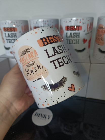 SALE - Orange/Peach Best Lash Tech Mug | Eyelash Quote Mug | Gift Idea