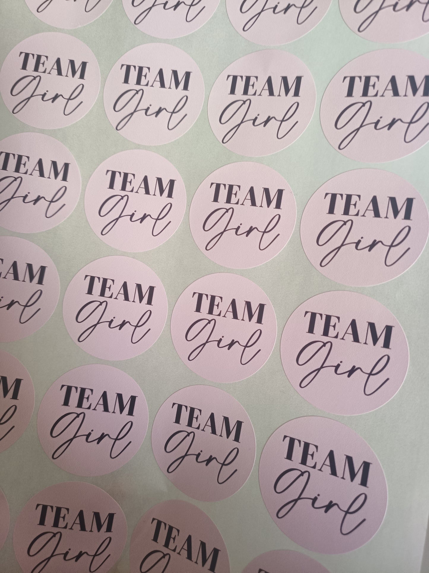 Baby Shower Stickers | Pink Team Girl - Blue Team Boy Party Stickers | Baby Shower Labels