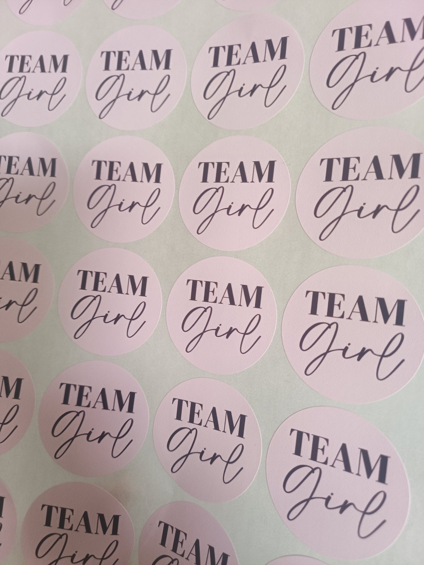 Baby Shower Stickers | Pink Team Girl - Blue Team Boy Party Stickers | Baby Shower Labels
