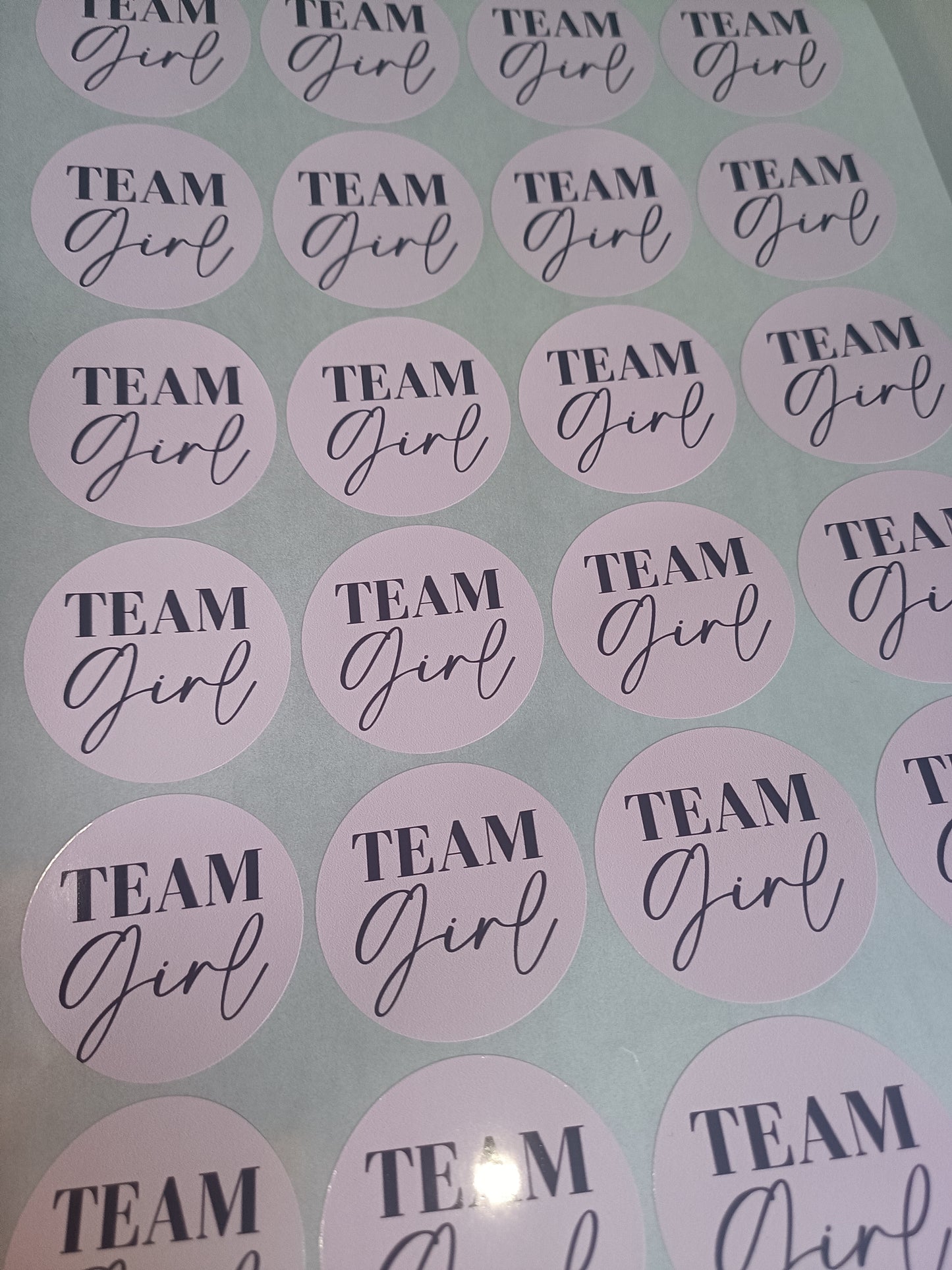 Baby Shower Stickers | Pink Team Girl - Blue Team Boy Party Stickers | Baby Shower Labels