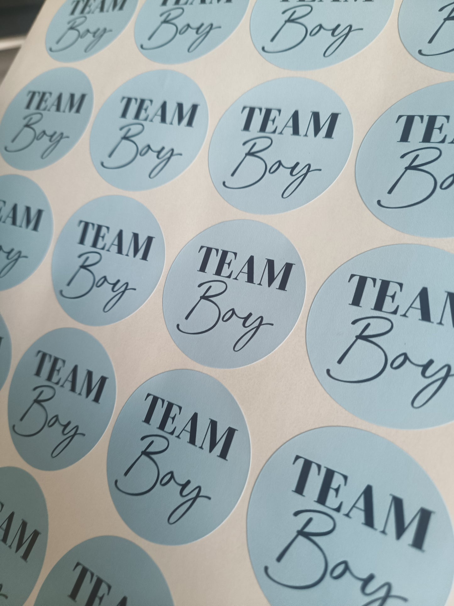 Baby Shower Stickers | Pink Team Girl - Blue Team Boy Party Stickers | Baby Shower Labels
