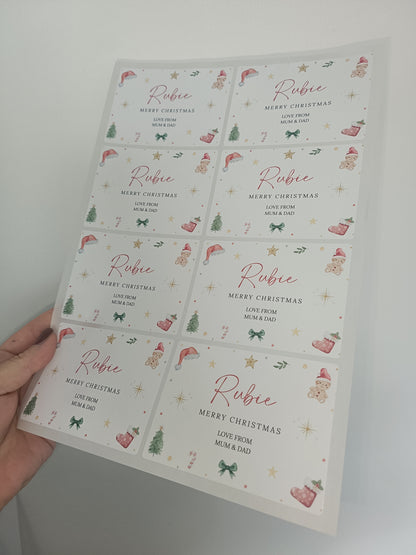 Rectangle Stickers | Christmas Stickers | Personalised Christmas Wrapping