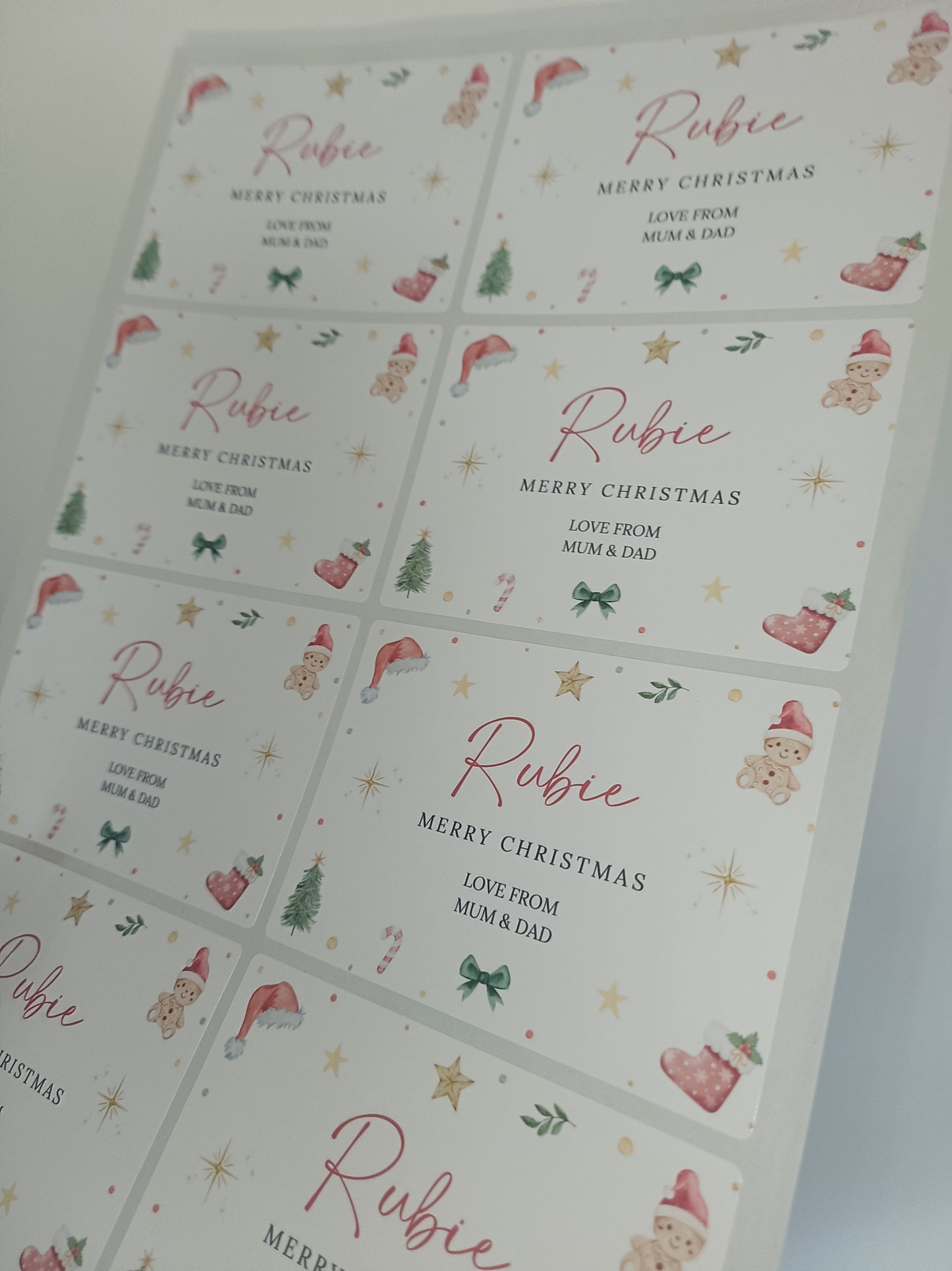 Rectangle Stickers | Christmas Stickers | Personalised Christmas Wrapping