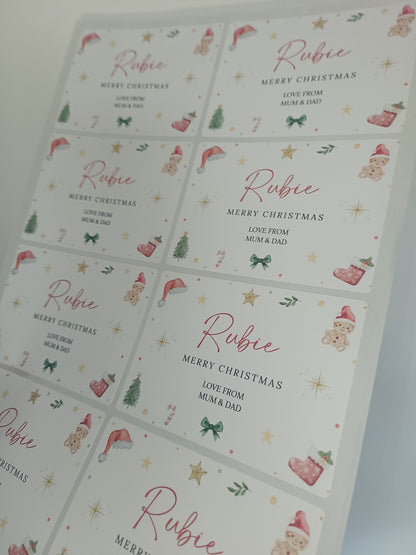 Rectangle Stickers | Christmas Stickers | Personalised Christmas Wrapping