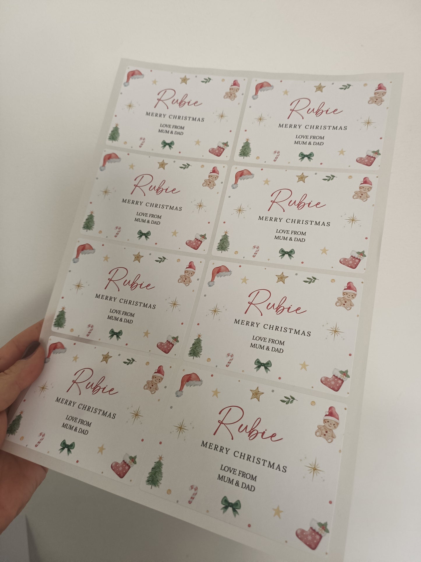 Rectangle Stickers | Christmas Stickers | Personalised Christmas Wrapping