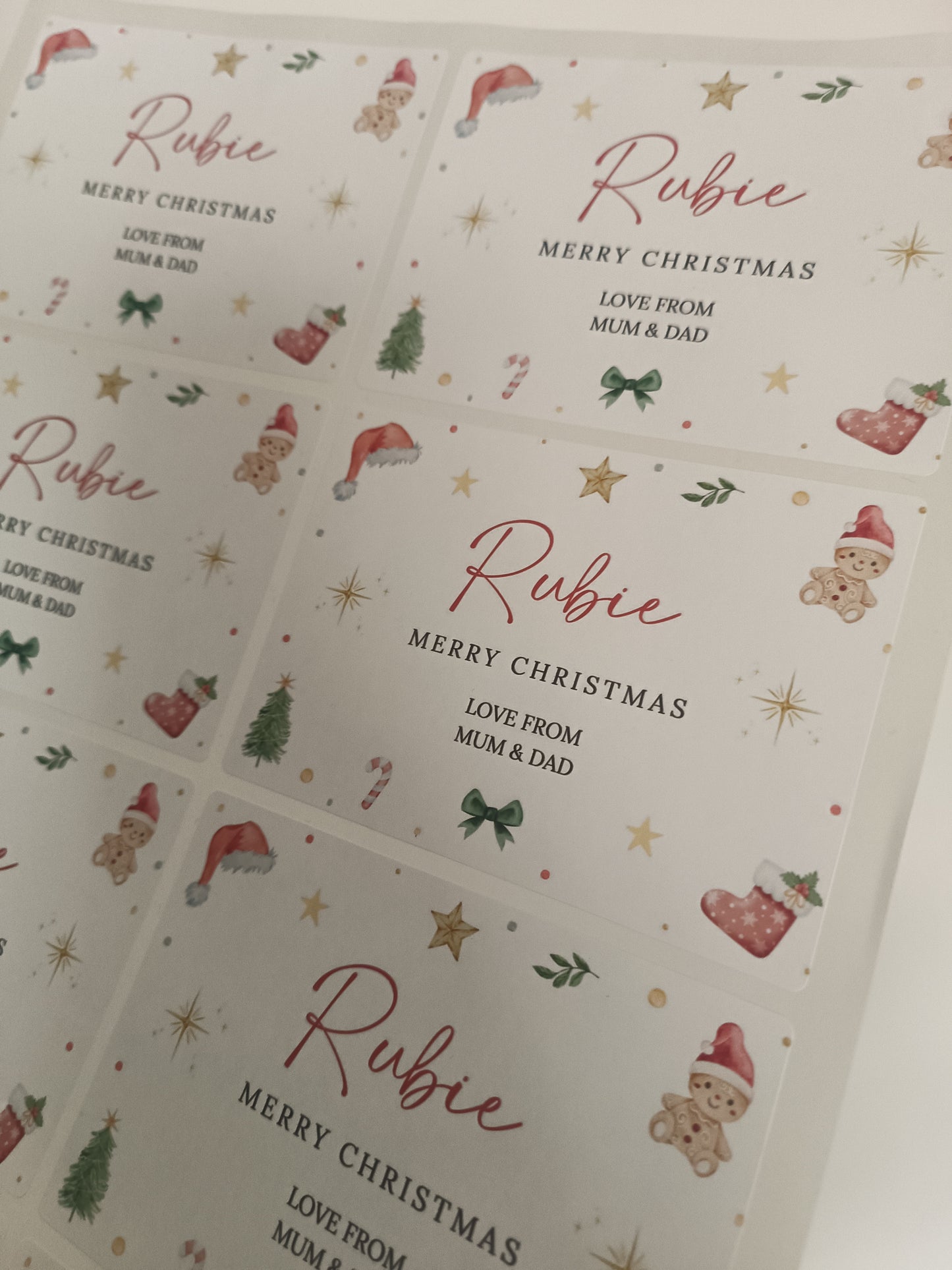 Rectangle Stickers | Christmas Stickers | Personalised Christmas Wrapping