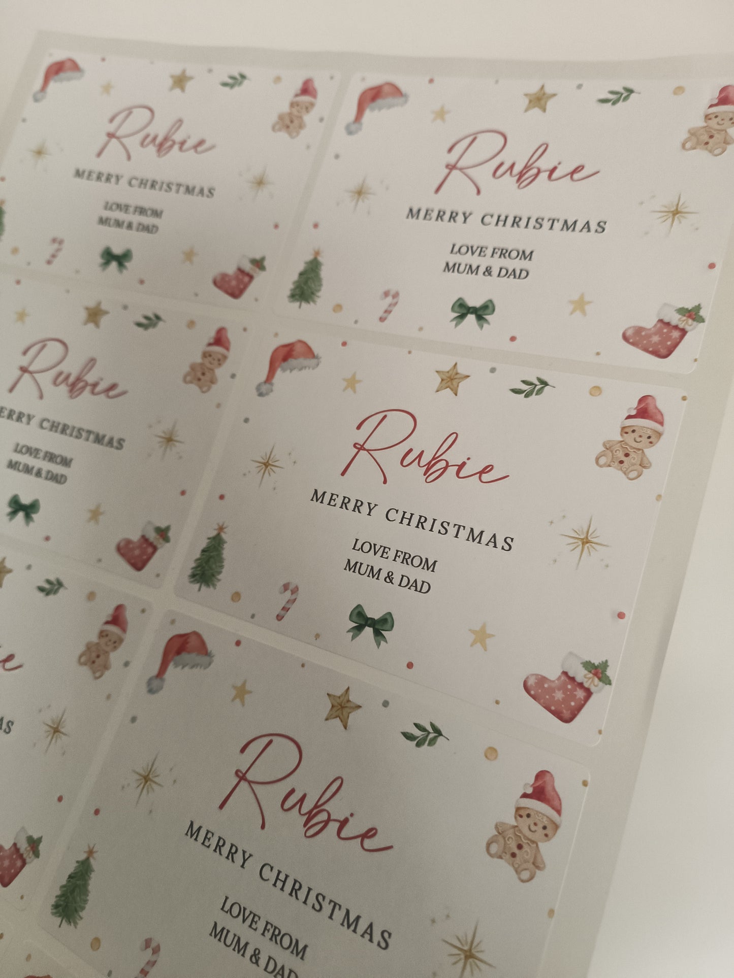 Rectangle Stickers | Christmas Stickers | Personalised Christmas Wrapping