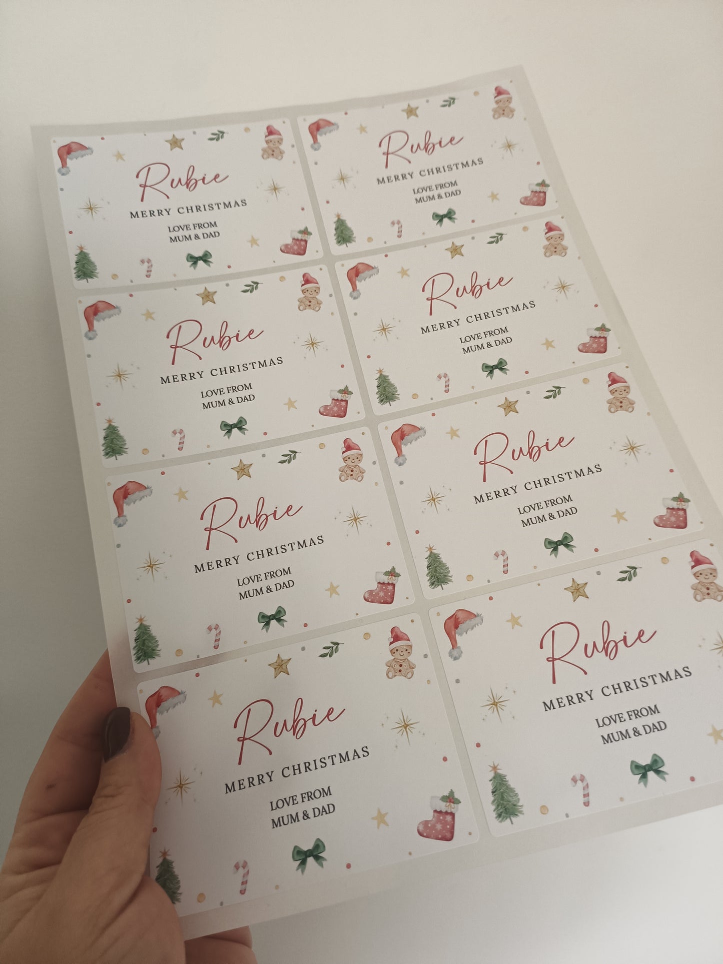 Rectangle Stickers | Christmas Stickers | Personalised Christmas Wrapping