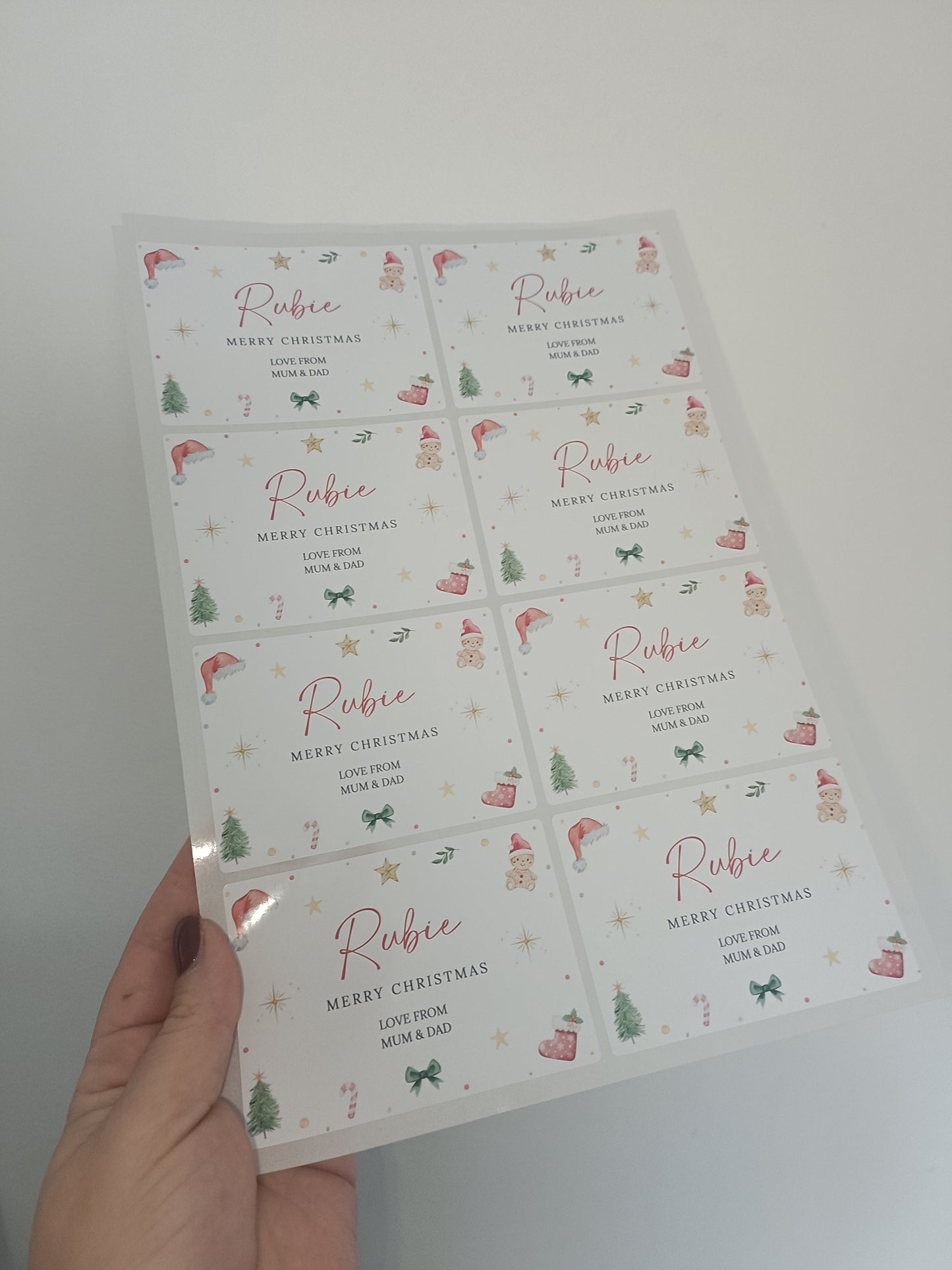 Rectangle Stickers | Christmas Stickers | Personalised Christmas Wrapping