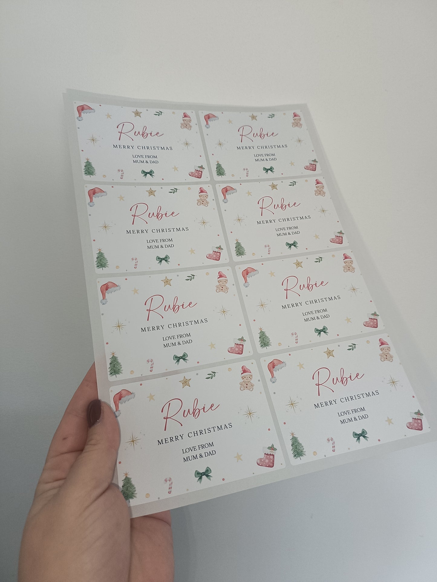 Rectangle Stickers | Christmas Stickers | Personalised Christmas Wrapping