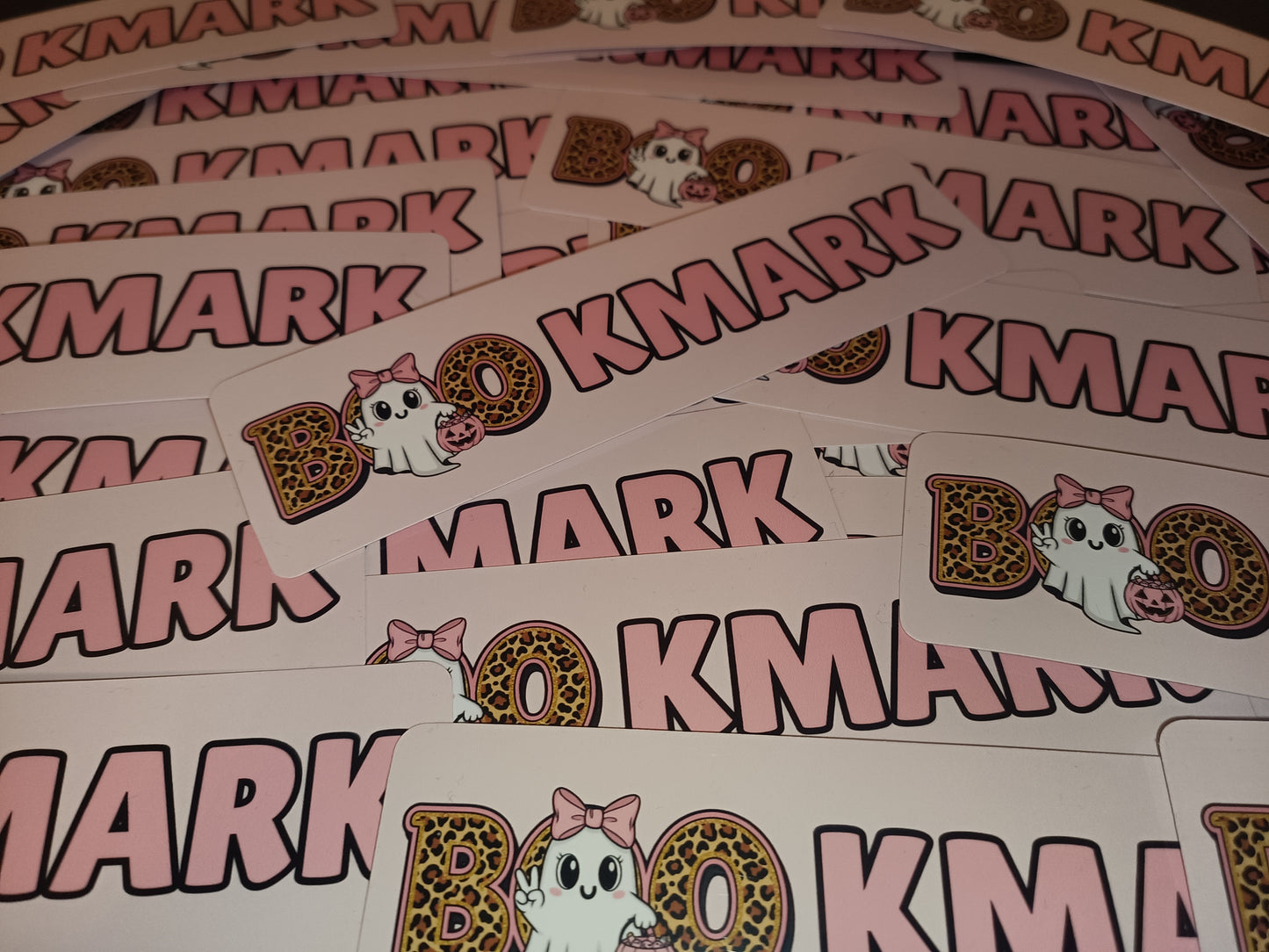 Halloween Bookmark | Pink Orange Halloween Ghost Bookmark | Halloween Treats | Halloween Gift Ideas