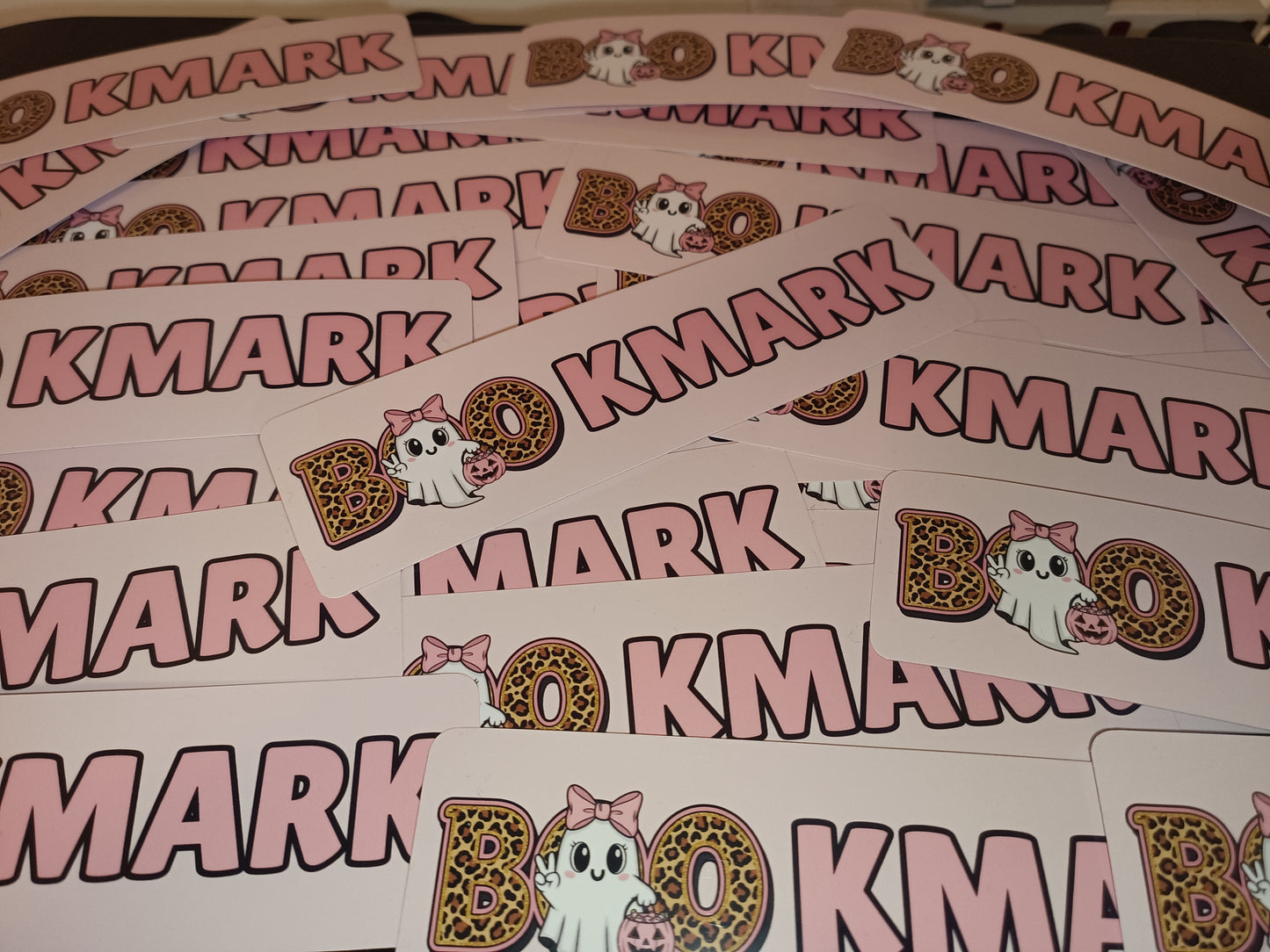 Halloween Bookmark | Pink Orange Halloween Ghost Bookmark | Halloween Treats | Halloween Gift Ideas