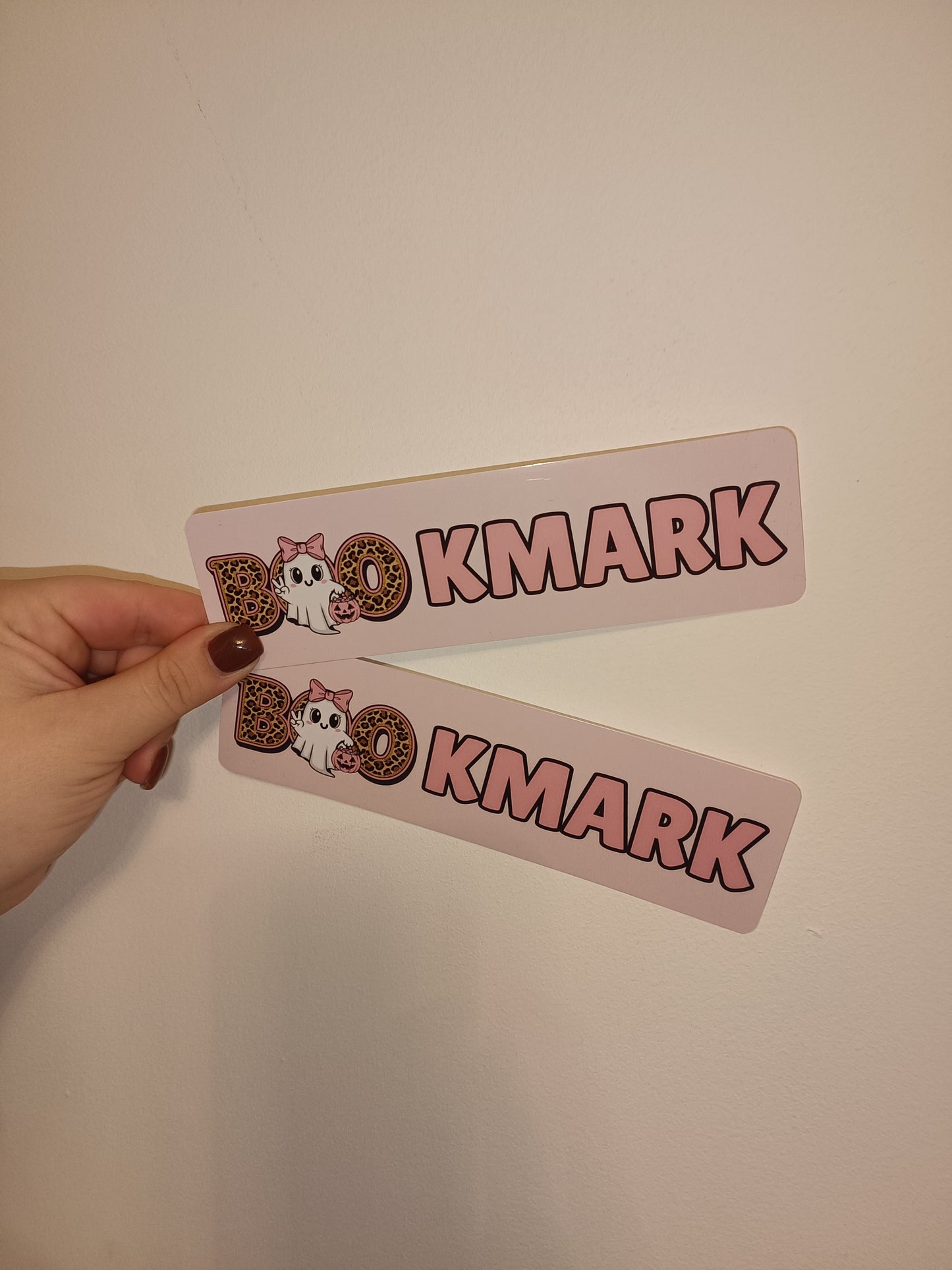 Halloween Bookmark | Pink Orange Halloween Ghost Bookmark | Halloween Treats | Halloween Gift Ideas