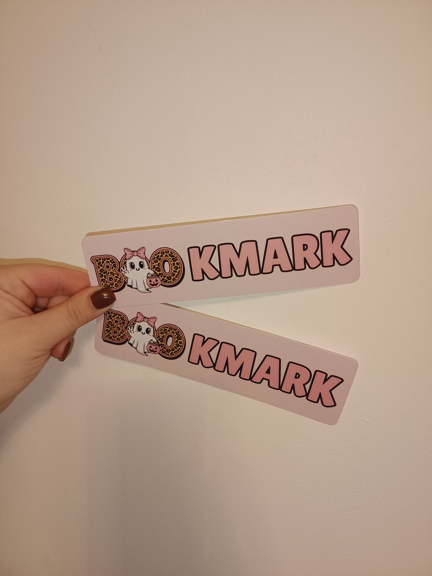 Halloween Bookmark | Pink Orange Halloween Ghost Bookmark | Halloween Treats | Halloween Gift Ideas