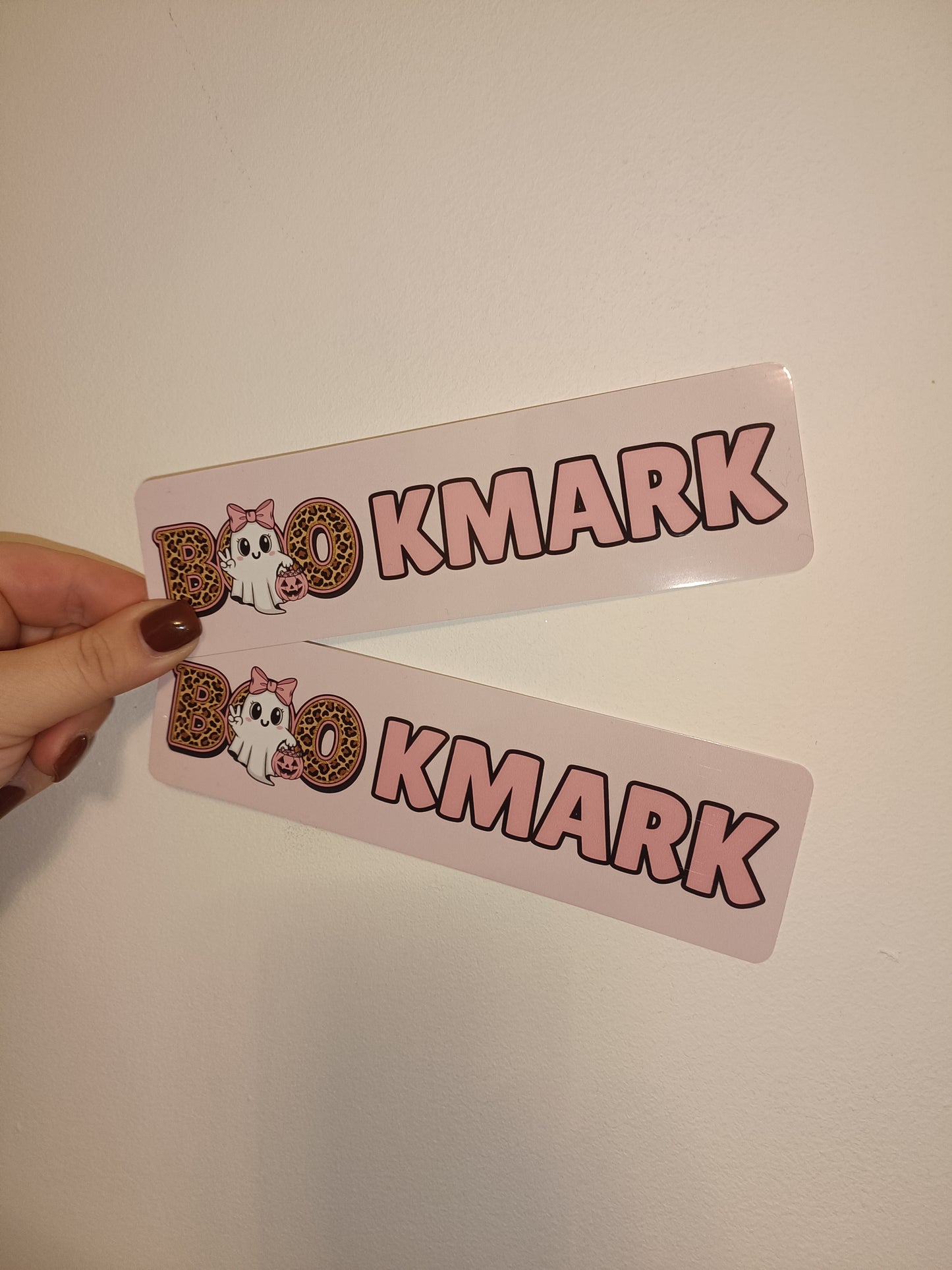 Halloween Bookmark | Pink Orange Halloween Ghost Bookmark | Halloween Treats | Halloween Gift Ideas