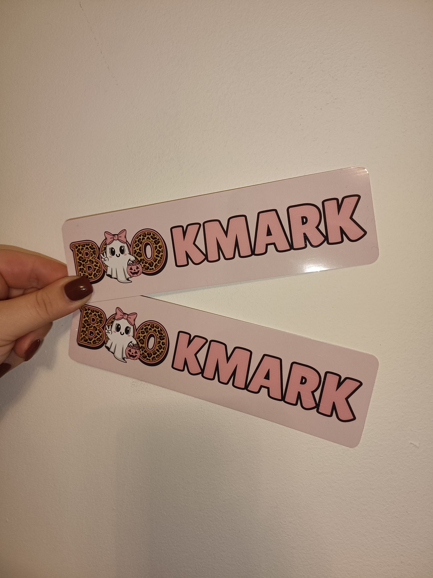 Halloween Bookmark | Pink Orange Halloween Ghost Bookmark | Halloween Treats | Halloween Gift Ideas