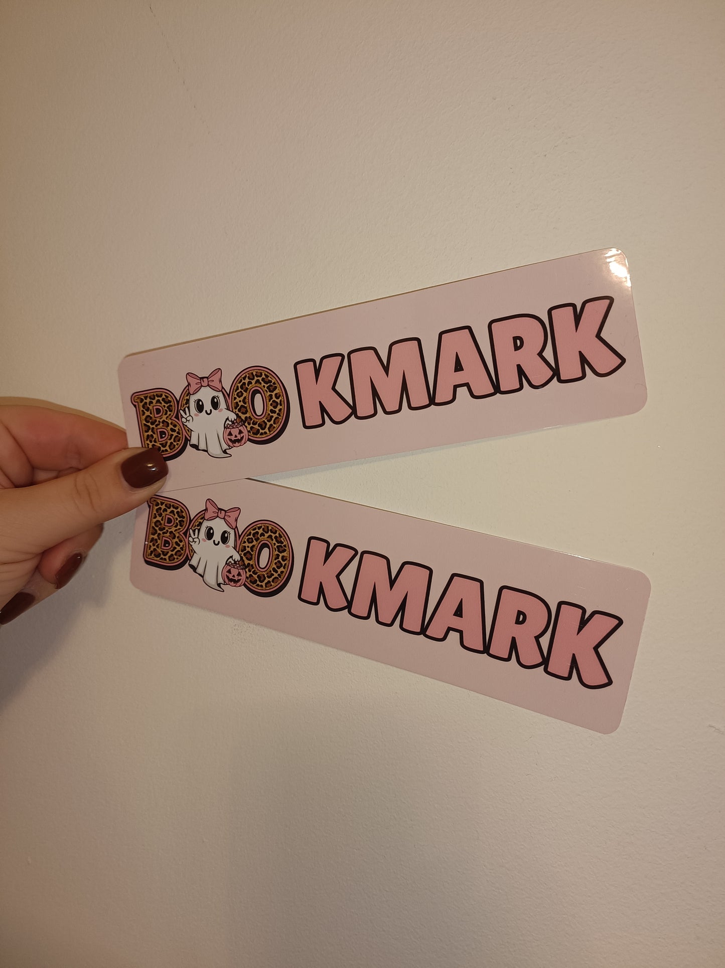 Halloween Bookmark | Pink Orange Halloween Ghost Bookmark | Halloween Treats | Halloween Gift Ideas