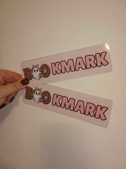 Halloween Bookmark | Pink Orange Halloween Ghost Bookmark | Halloween Treats | Halloween Gift Ideas