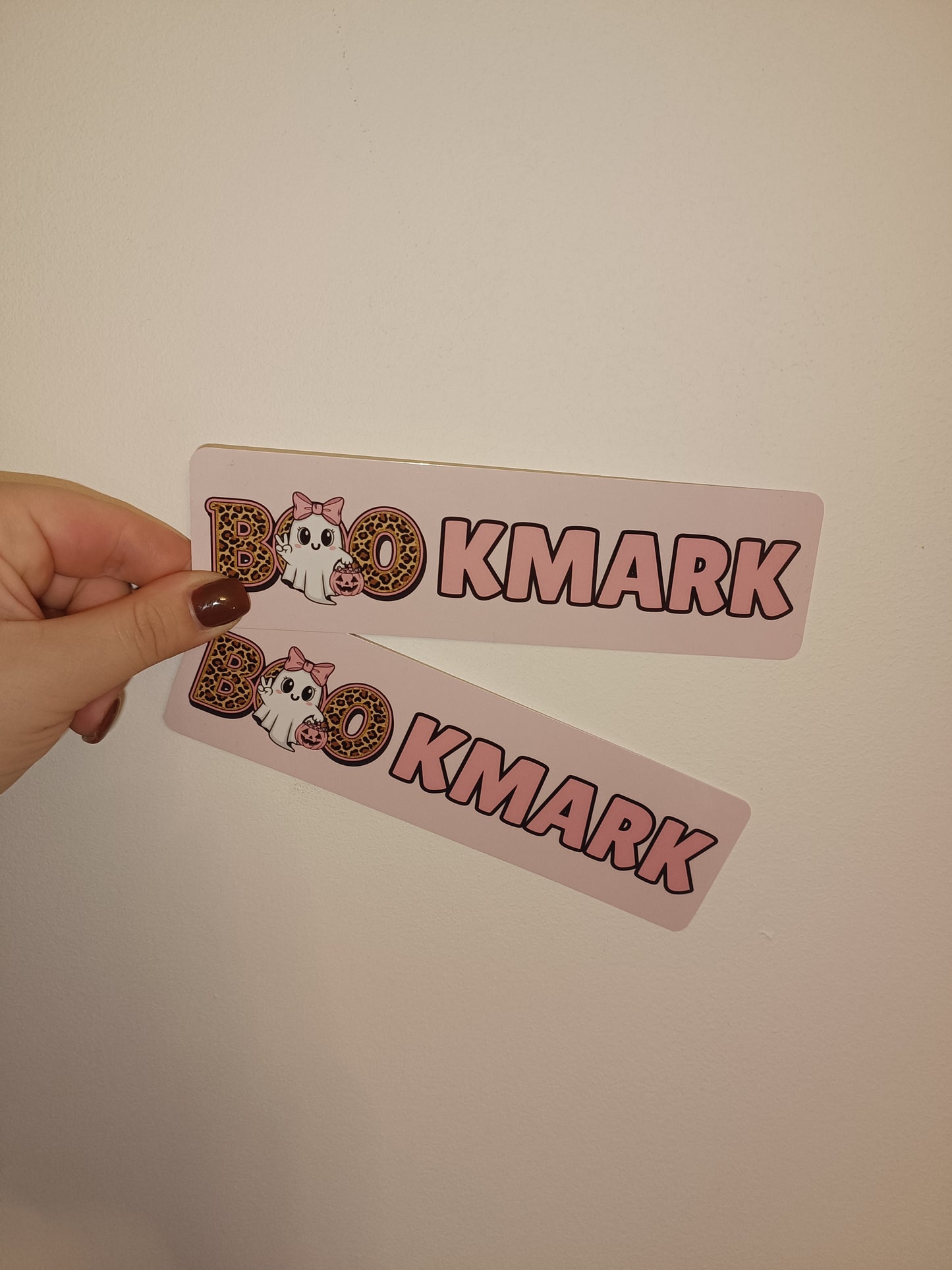 Halloween Bookmark | Pink Orange Halloween Ghost Bookmark | Halloween Treats | Halloween Gift Ideas