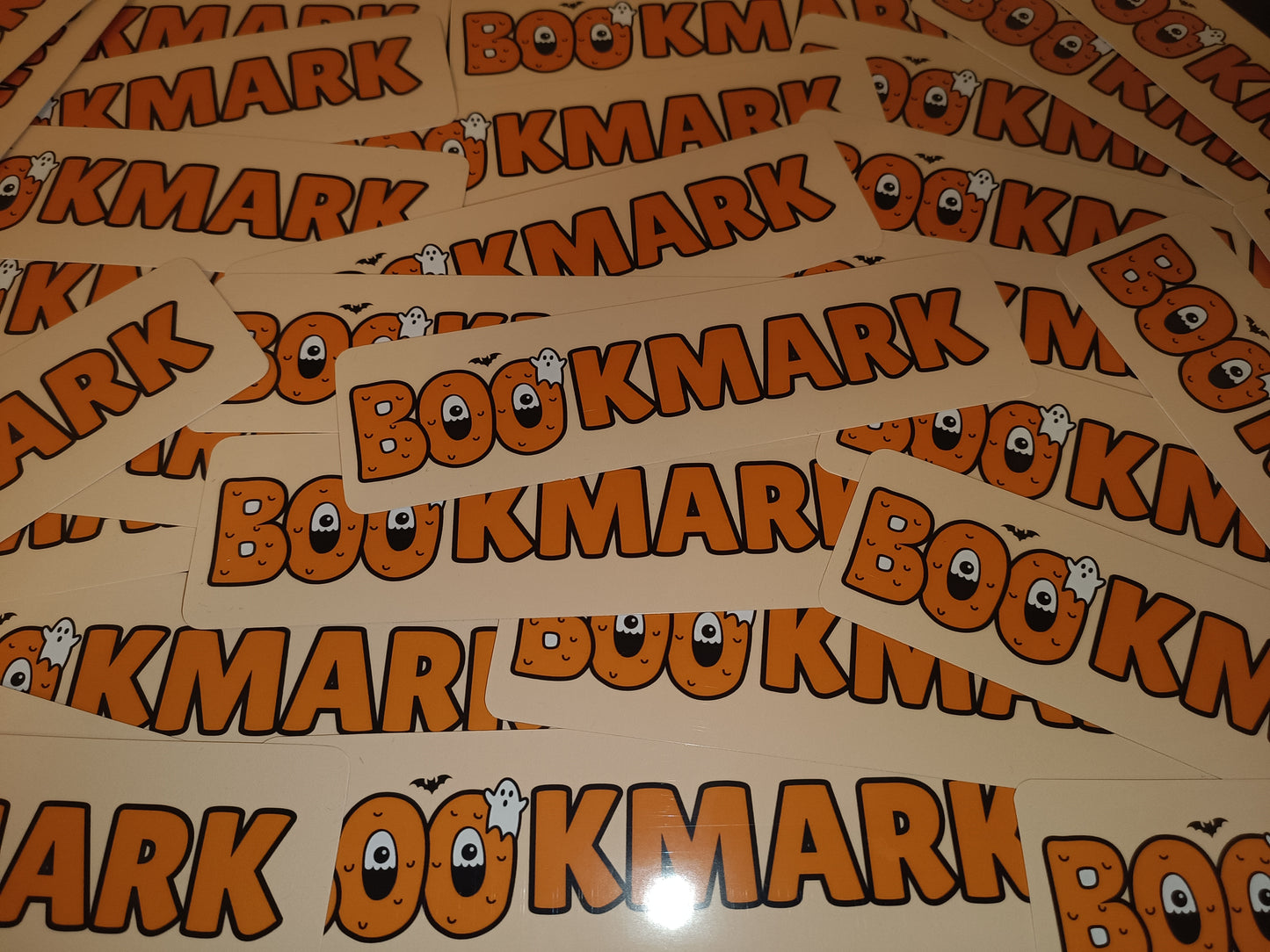 Halloween Bookmark | Pink Orange Halloween Ghost Bookmark | Halloween Treats | Halloween Gift Ideas