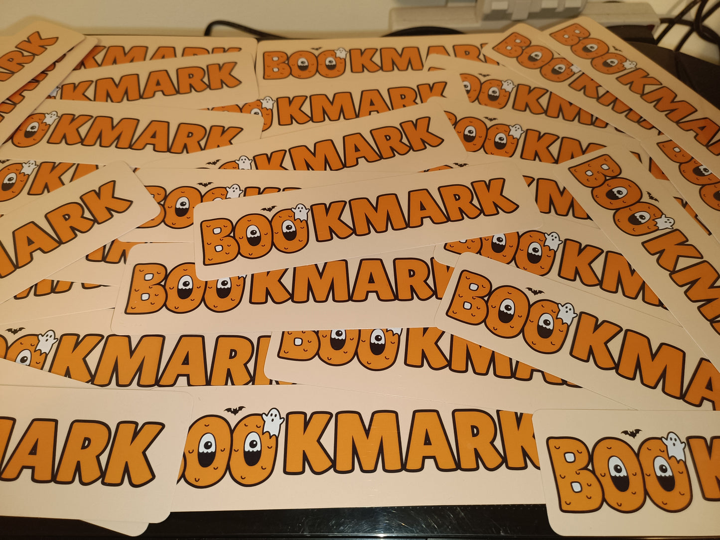 Halloween Bookmark | Pink Orange Halloween Ghost Bookmark | Halloween Treats | Halloween Gift Ideas