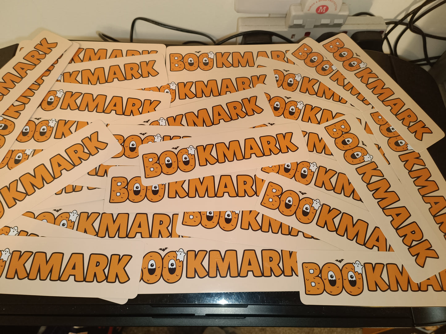 Halloween Bookmark | Pink Orange Halloween Ghost Bookmark | Halloween Treats | Halloween Gift Ideas