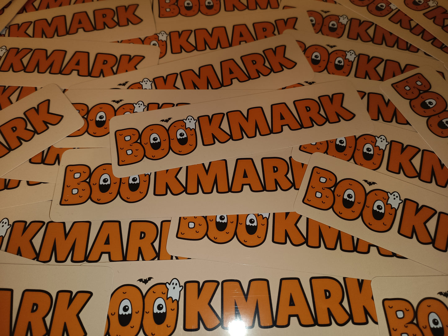 Halloween Bookmark | Pink Orange Halloween Ghost Bookmark | Halloween Treats | Halloween Gift Ideas