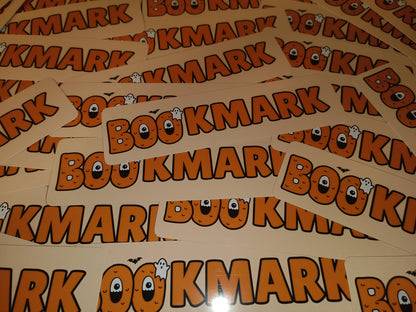 Halloween Bookmark | Pink Orange Halloween Ghost Bookmark | Halloween Treats | Halloween Gift Ideas