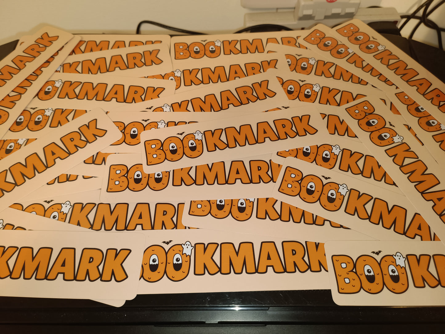 Halloween Bookmark | Pink Orange Halloween Ghost Bookmark | Halloween Treats | Halloween Gift Ideas