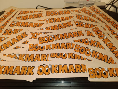 Halloween Bookmark | Pink Orange Halloween Ghost Bookmark | Halloween Treats | Halloween Gift Ideas