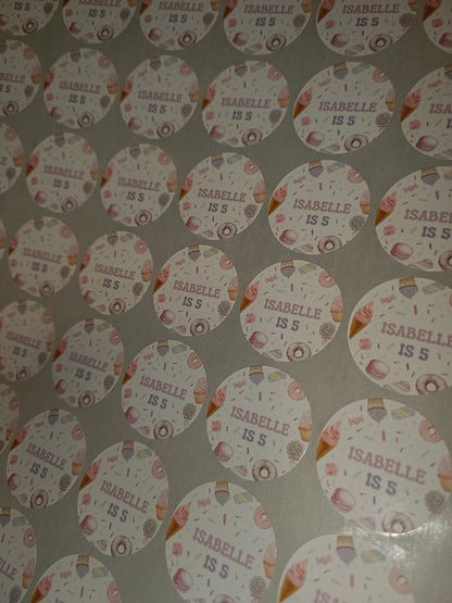 Sweet Candy Stickers | Various Sizes | Sweet Candy Party Supplies | Sweet Candy Theme Party - Dinky Designs